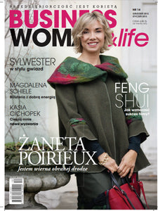Żaneta Poirieux woman from the cover of Businesswomen magazine dressed in my unique outfits.
