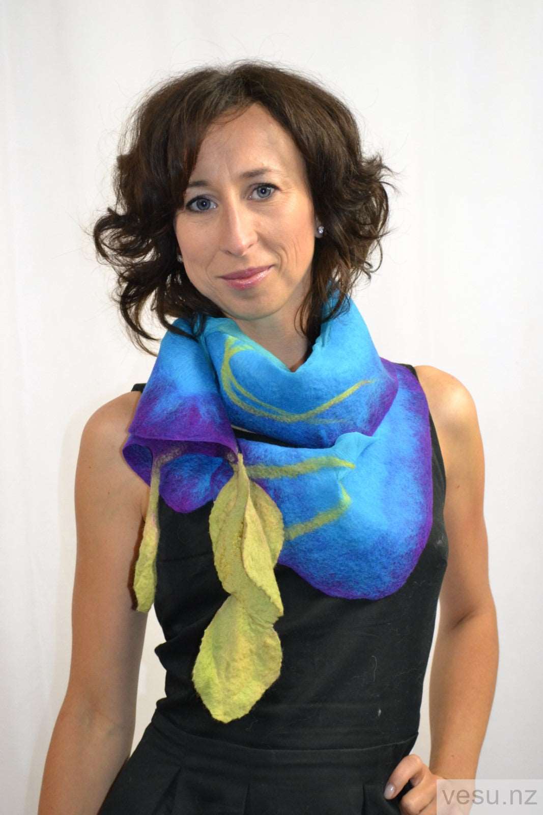 Nuno felting merino silk scarf