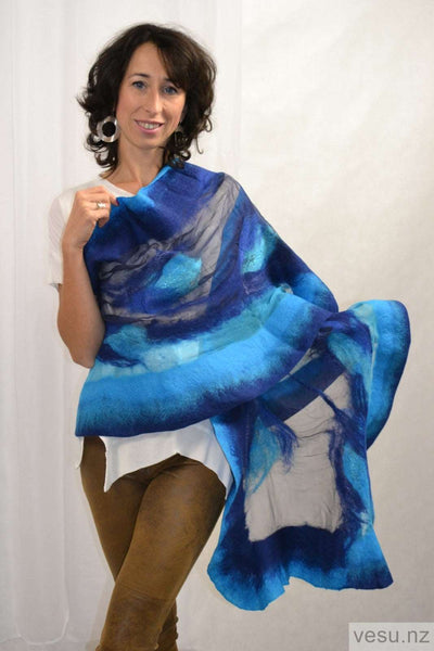 Nuno-felted shawl 4394