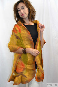 Silk shawl honey New Zealand