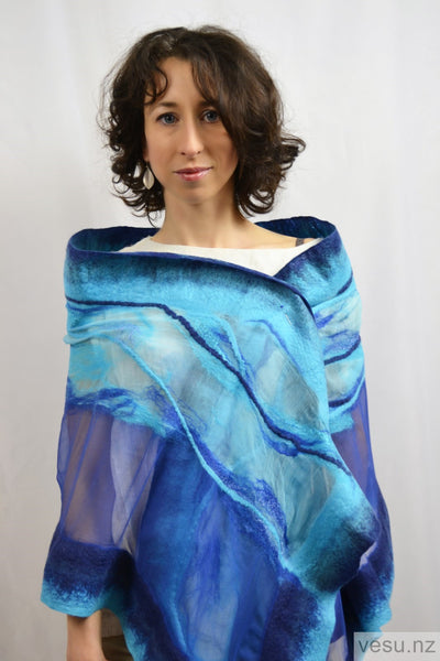 Shawl with New Zealand merino wool and Italian silk 4336