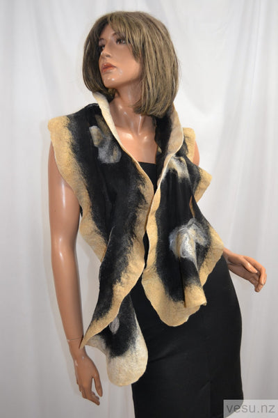 Unique scarf merino wool and silk 4407