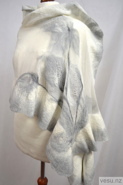 White silk shawl, weeding creation 4515