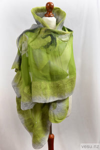 Handmade silk shawl with merino wool  4528